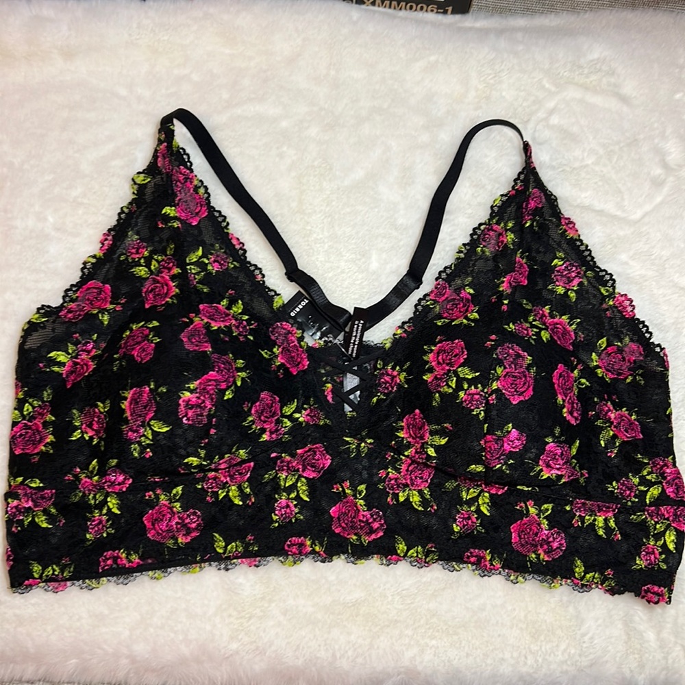 Torrid lace bralette - roses sz 4